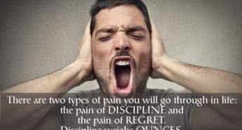 Jim Rohn Quote - Discipline and Regret
