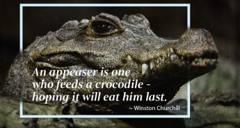 Winston Churchill Quote about Appeasers
